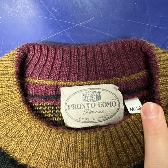 Pronto Uomo Men’s Sweater Vintage - Picture 3 of 4